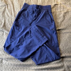 Navy Blue S Easy Stretch by Buttersoft Ellie High Waisted Wide Leg Scrub Pants